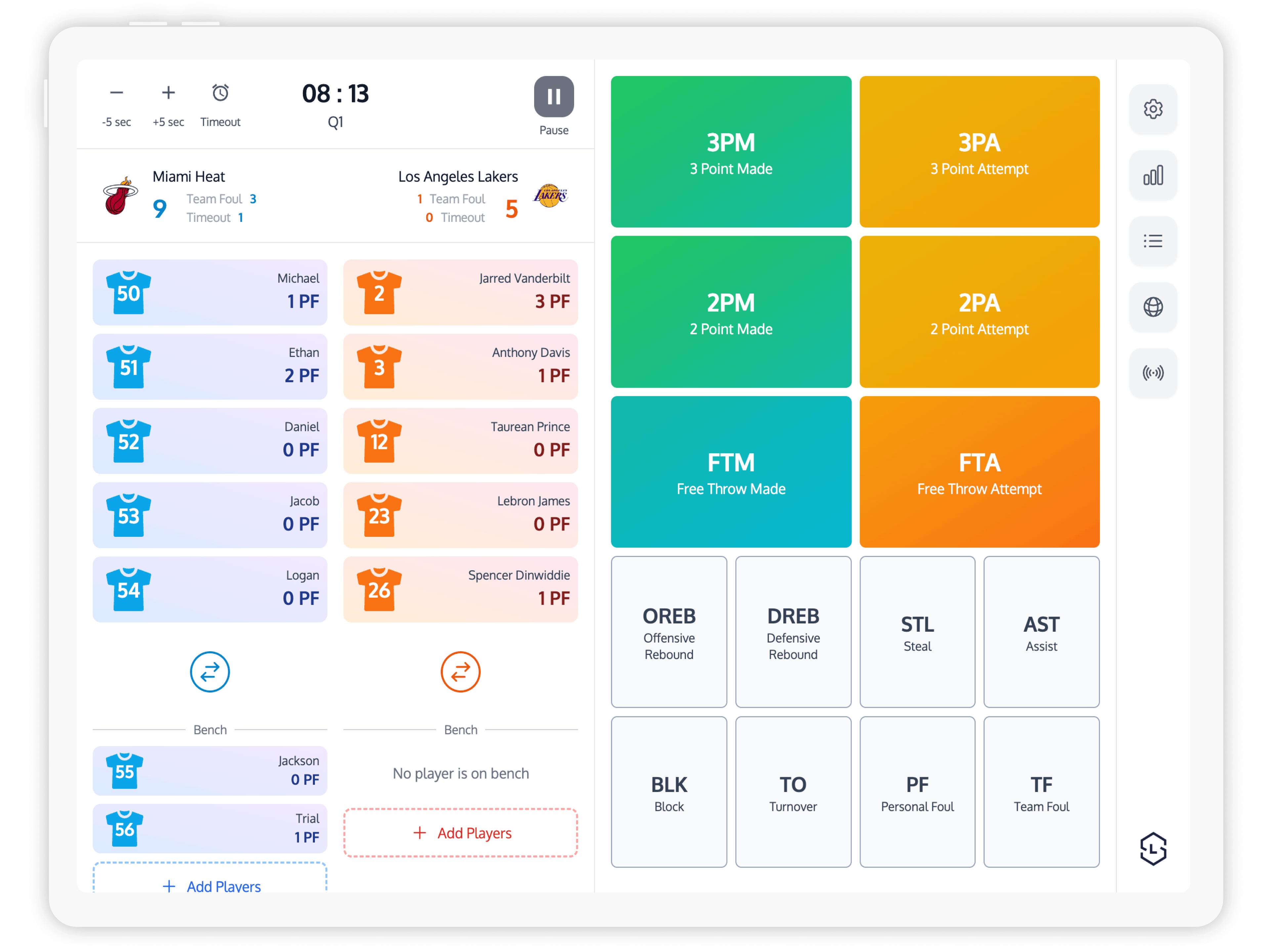ScoreLab scorekeeping demo